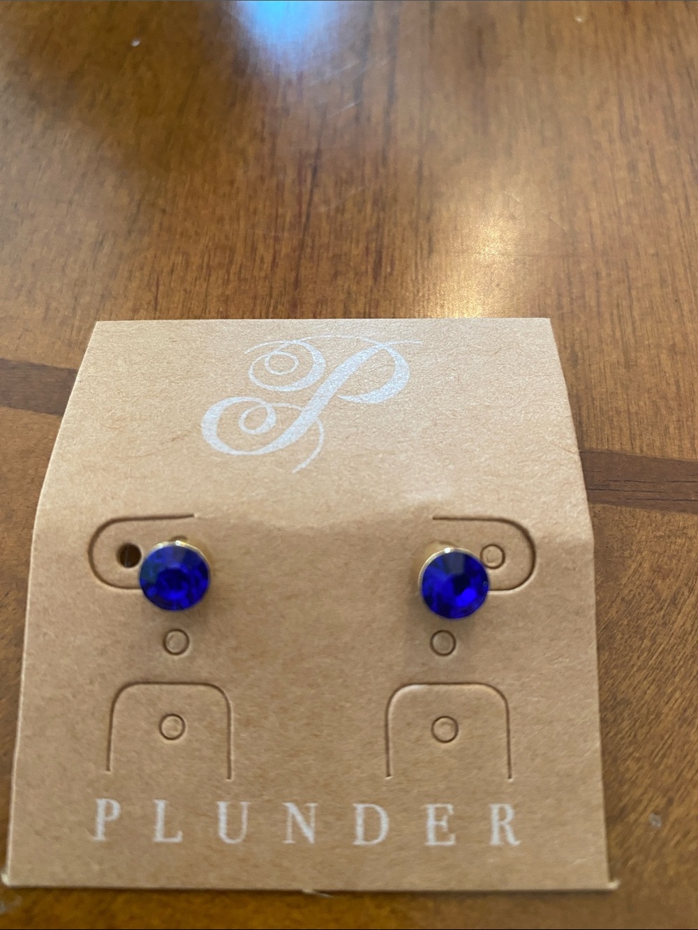 Plunder Cobalt Blue Crystal Stud Earrings